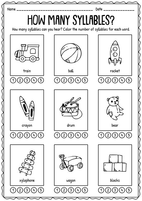 How To Teach Kids Syllables Worksheet