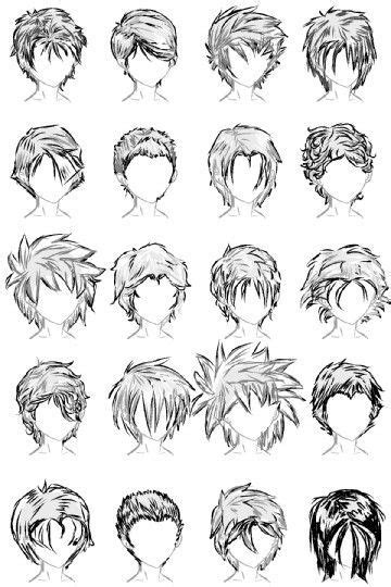 anime messy hairstyles - Google Search More Drawing Male Hair, Guy Drawing, Manga Drawing ...