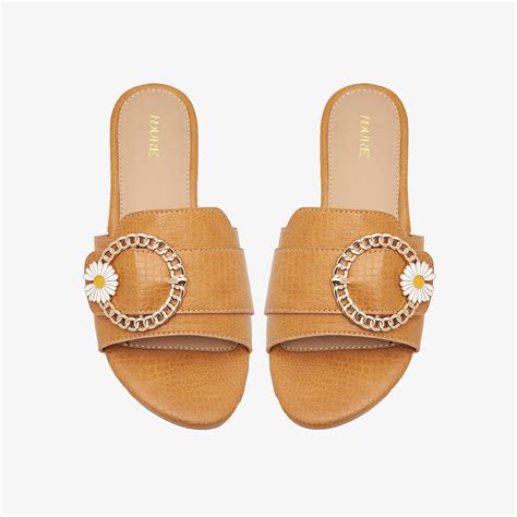 Buy TAN Fancy Chappals for Women – Ndure.com