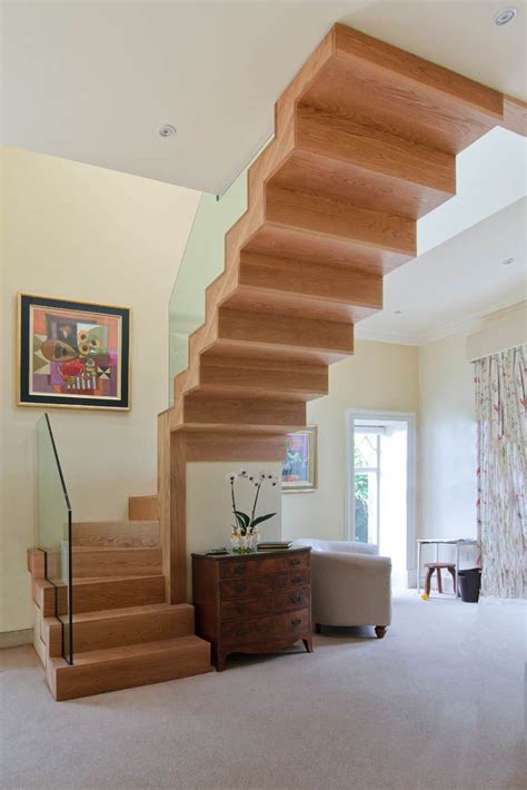 www.stockwell-ltd.co.uk Solid American white oak timber sawtooth winder stair with inserted ...