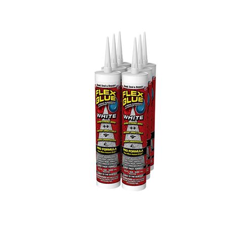 FLEX SEAL Flex Glue White 10 oz. Pro-Formula Strong Rubberized ...