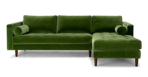 Sven Grass Green Chair | Article | Mid century modern sectional sofa, Sectional sofa, Green ...