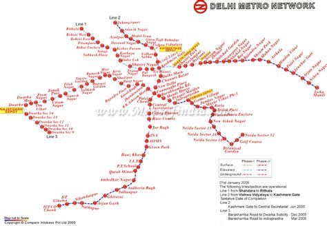 Delhi Metro Map - TravelsFinders.Com