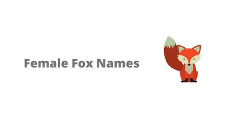 250+ Fox Names (Male & Female) - Equine Desire