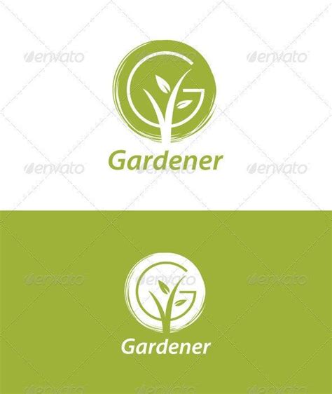 Gardener #AD #Gardener | Nature logo design, Natural logo, Green logo design