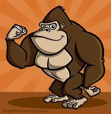 Coghill-Gorilla-cartoon-character | Photoshop-Tricks.com