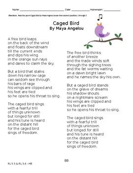 Caged Bird Maya Angelou