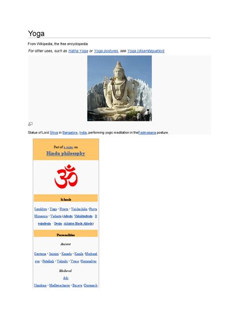 Hindu Philosophy: For Other Uses, Such As Or, See | PDF | Yoga ...