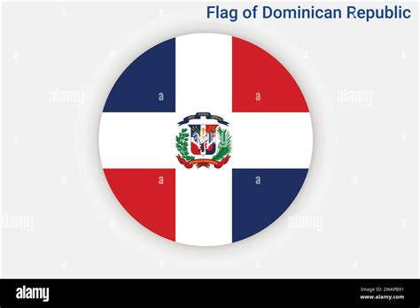 High detailed flag of Dominican Republic. National Dominican Republic flag. North America. 3D ...