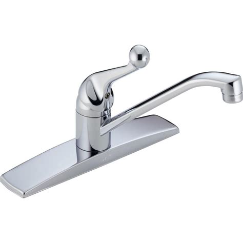 Delta Classic Single-Handle Standard Kitchen Faucet in Chrome with Fittings-100LF-WF - The Home ...