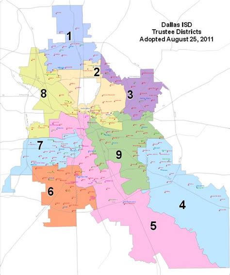 Dallas School District Map - Zip Code Map