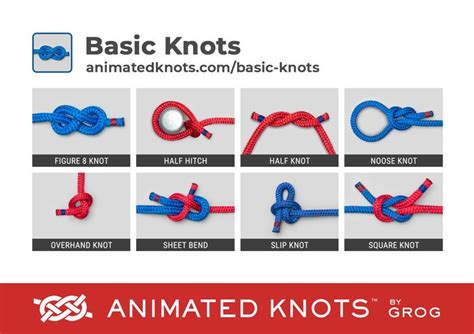 Basic Knots | Animated knots, Knots, Tie knots