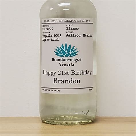 Personalized Tequila Bottle Labels All Sizes Blanco - Etsy