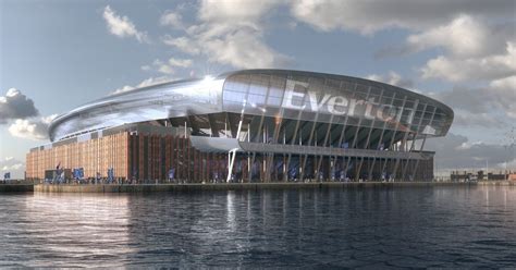 Everton release stunning designs for new stadium at Bramley Moore Dock ...