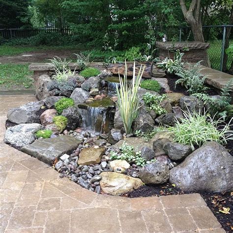 Landscape Garden Design, Waterfalls Water Feature, Patio, Sitting Wall ...