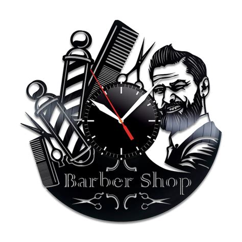 Barber Shop wall clock/Vinyl décor/Barber shop vinyl | Etsy