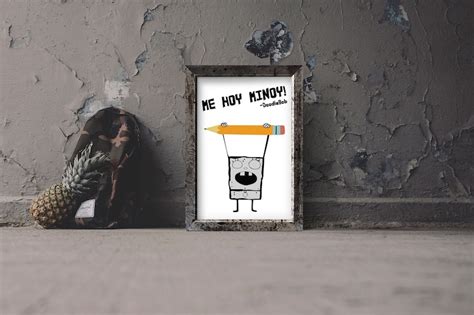 Me Hoy Minoy Poster Based On DoodleBob From Nickelodeon's | Etsy