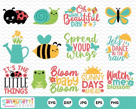 Inspirational Spring SVG Spring Clipart Bundle Spring Quotes - Etsy