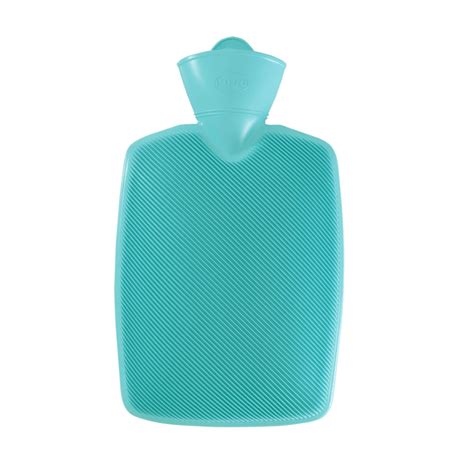 1.8 Litre Part Ribbed Mint Blue Hot Water Bottle (rubberless)