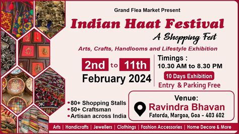 Indian Haat Festival - Arts, Crafts and Handlooms Exhibition, Ravindra Bhavan, Madgaon, 2 ...