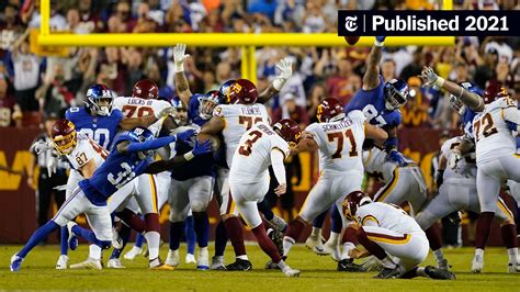 Washington Beats Giants on Last-Second Field Goal - The New York Times