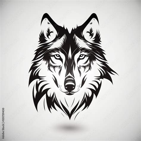 Wolf vector illustration for logo or design. Generative AI Stock ...