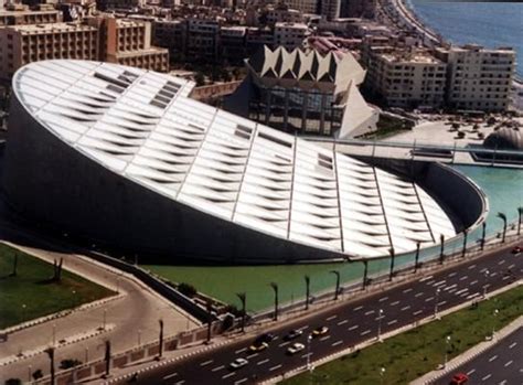 The New Library of Alexandria, the New Bibliotheca Alexandrina is ...