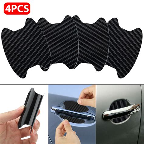 Купить 4x Carbon Fiber Car Door Handle Protector Film на Аукцион из ...