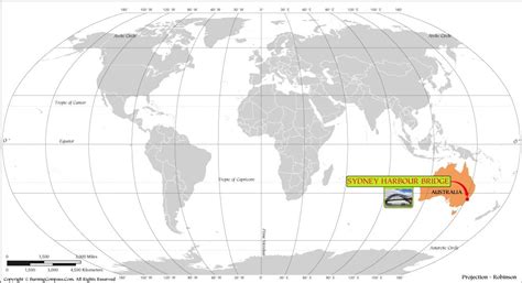 Where is Sydney Harbour Bridge Located ? - Sydney Harbour Bridge on World Map