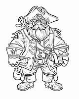 Blackbeard Coloring Pages  Pirate sketch template