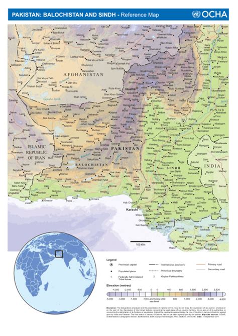 Balochistan and Sindh - Reference Map | OCHA