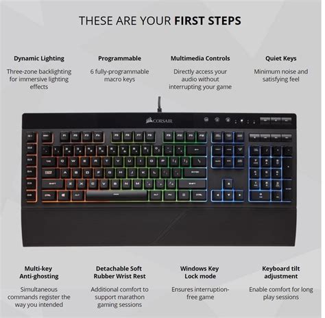 Corsair K55 RGB Gaming Keyboard Backlit RGB LED (CH-9206015-NA) | Lazada PH