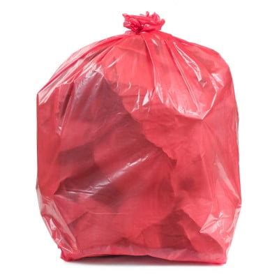 Plasticplace 32-33 Gallon Trash Bags, 100 Count, Red - Walmart.com ...