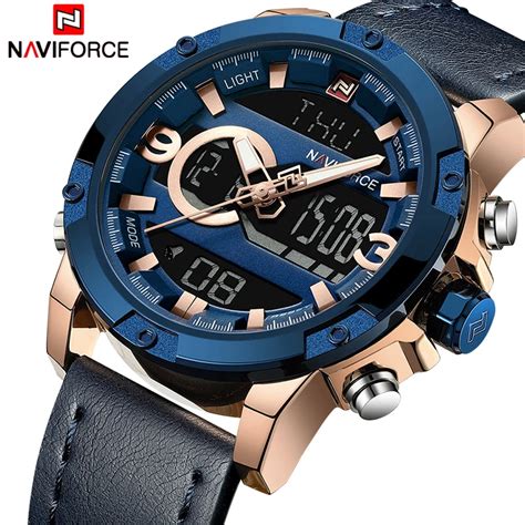 NAVIFORCE Men Sport Watches Male Top Luxury Brand Quartz Digital Clock ...