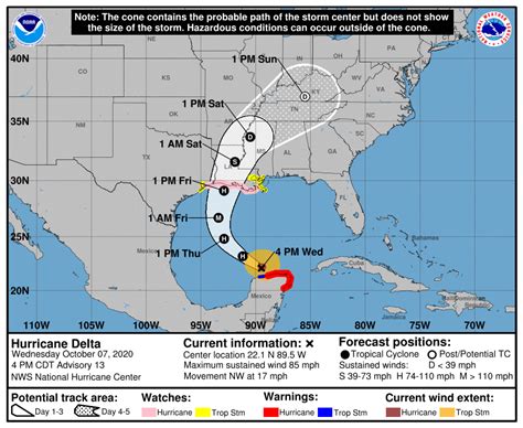 Hurricane Delta moves toward Louisiana