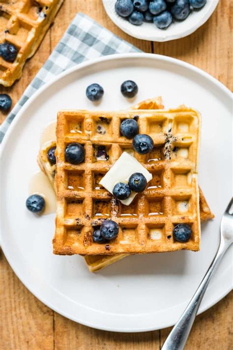 Blueberry Waffles Recipe - Dinner, then Dessert