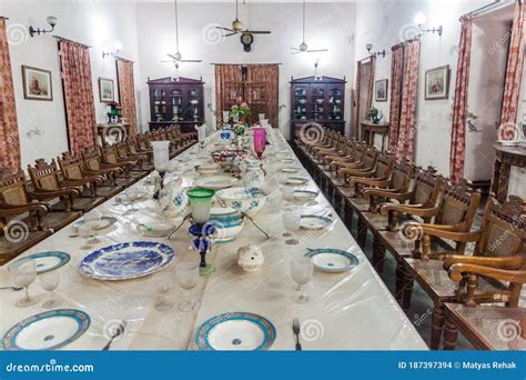 DHAKA, BANGLADESH - NOVEMBER 22, 2016: Interior of Ahsan Manzil, Former Residential Palace of ...