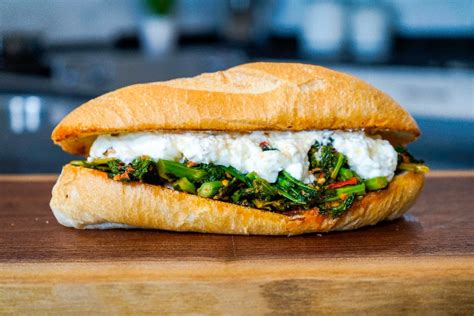 Rapini and Nduja Sandwich