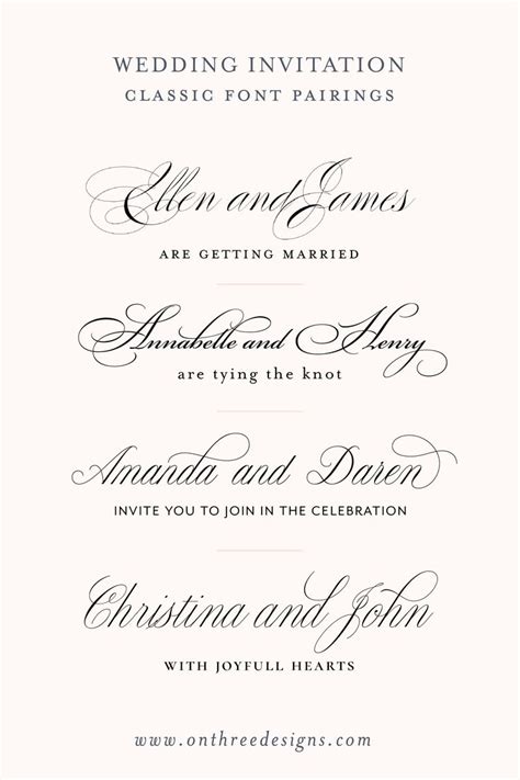 On Three Designs — Our all-time favorite fonts | Wedding invitation fonts, Invitation fonts ...