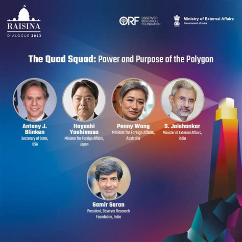 Raisina Dialogue on Twitter: "#RaisinaDialogue2023 | The #Quad Squad: Power and Purpose of the ...