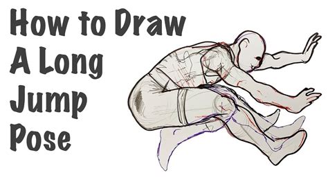 Drawing a Long Jump Pose - step by step - YouTube