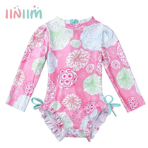 iiniim Infant Baby Girls Clothes Floral Printed Back Zipper with ...