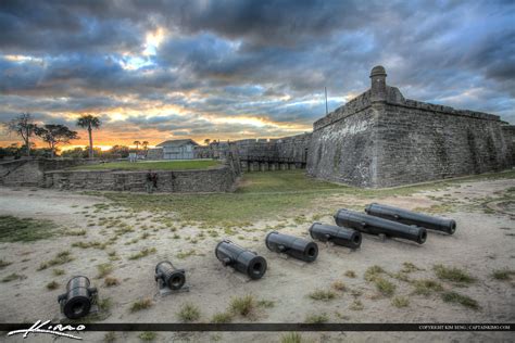 Cannon Sunset Castillo de San Marcos Fort St. Augustine | HDR ...