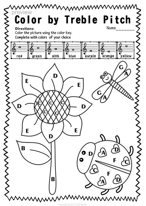 Treble Clef Notes Worksheet - Printable Word Searches