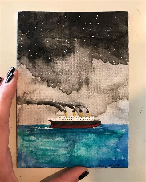 5x7 Watercolor Titanic | Etsy | Titanic art, Titanic, Watercolor