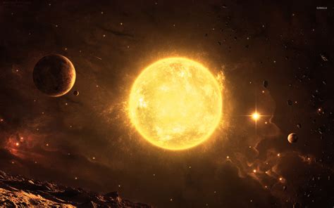 Sun And Planets Wallpaper