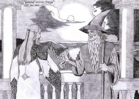 Gandalf Recieves Narya by ElfofCave on DeviantArt | Gandalf, Art, The hobbit