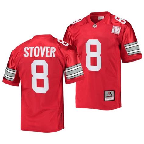 Ohio State Buckeyes #8 Cade Stover 2022 100th Anniversary Scarlet ...