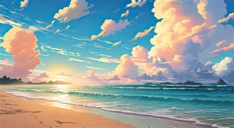 Beach Anime Backgrounds Images - Free Download on Freepik