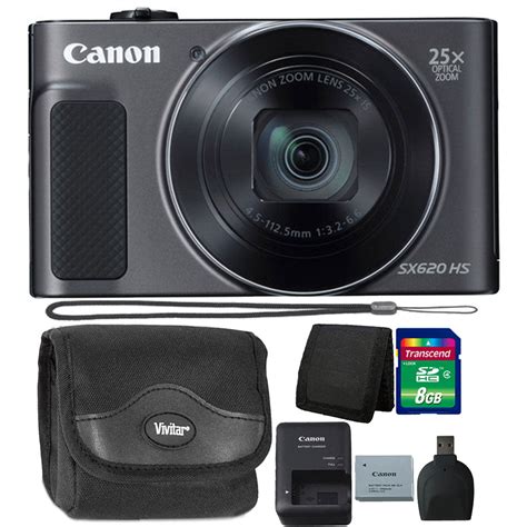 Canon PowerShot SX620 HS 20.2MP Digital Camera Black with Accessories ...